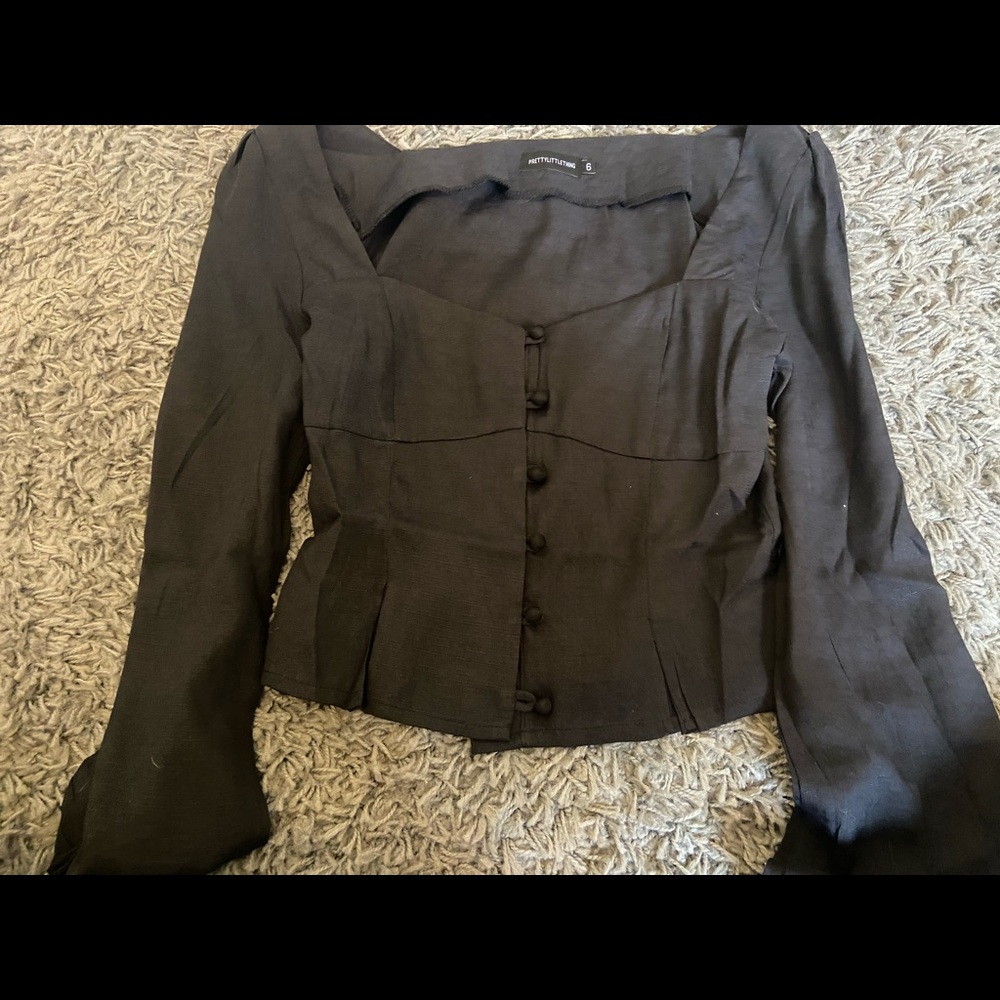 Black Pretty Little Thing Blouse, New Never Worn
